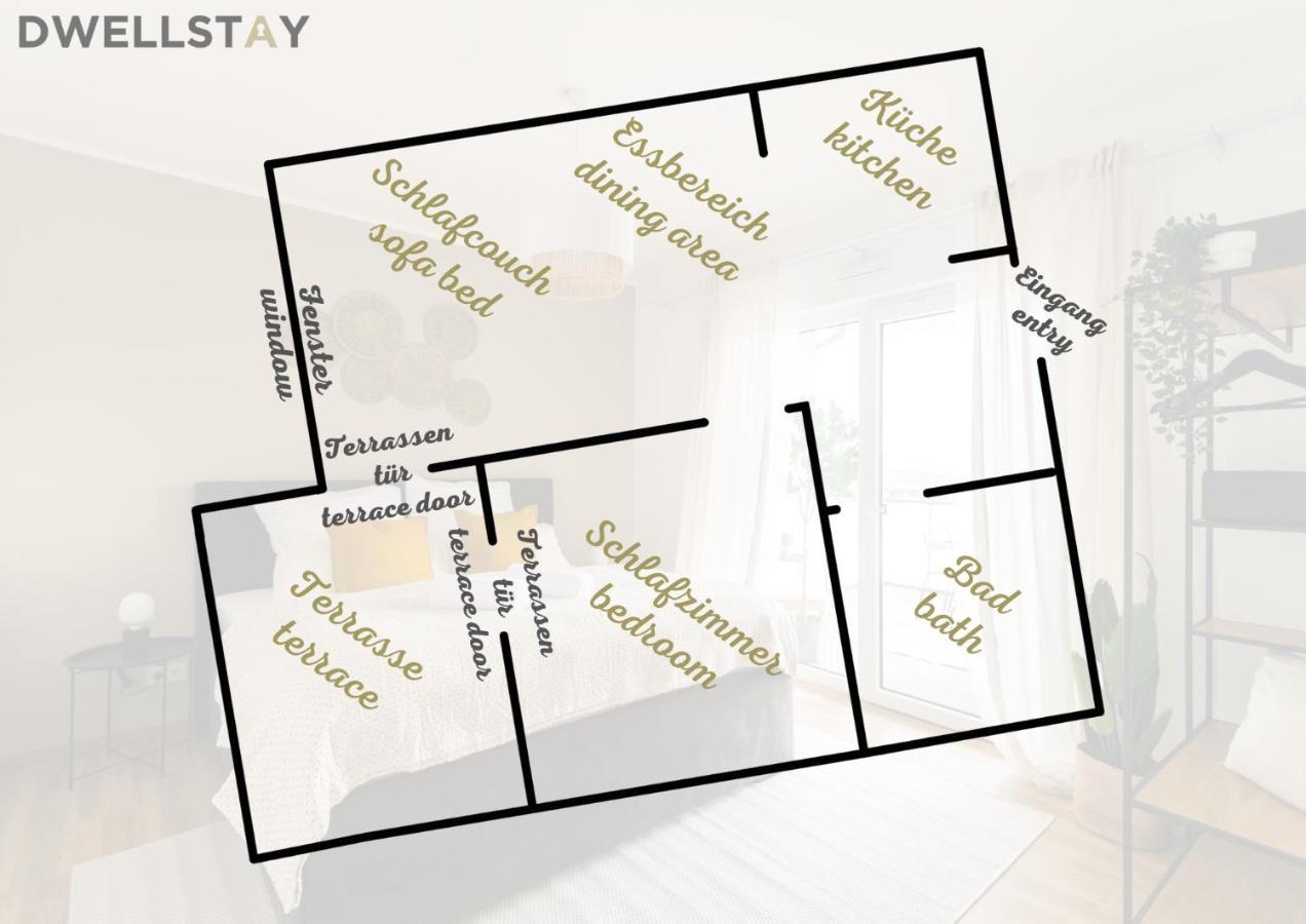 Dwellstay - Modernes Apartment I 55Qm I 2 Zimmer I Kueche I Bad I Terrasse I Tv I Wlan บัดแฮร์สเฟลด์ ภายนอก รูปภาพ